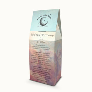 Libra coffee – Equinox Harmony blend with tasting notes on packaging by Ethereal Realm Reserve