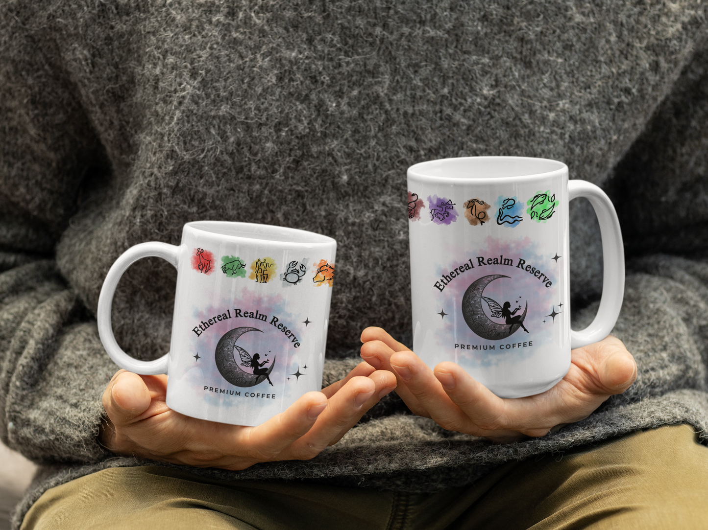 Ethereal Realm Reserve Angel Moon Cosmic Minimalist Mug