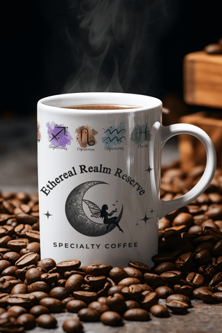 Ethereal Realm Reserve Angel Moon Watercolor Signs Mug