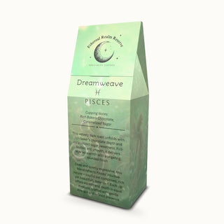Pisces coffee – Dreamweave blend with tasting notes on packaging by Ethereal Realm Reserve 