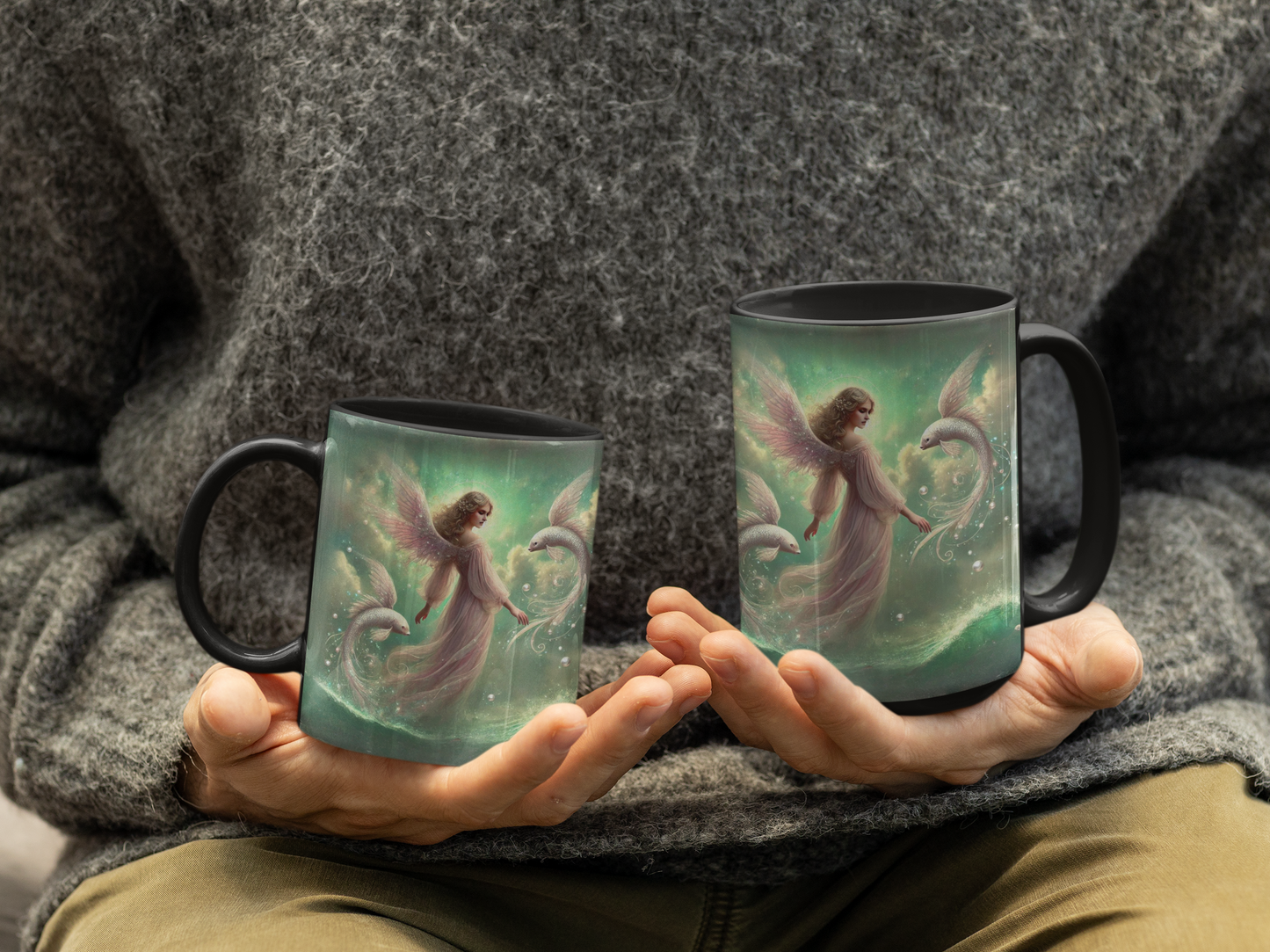 Pisces Zodiac Angel Mug