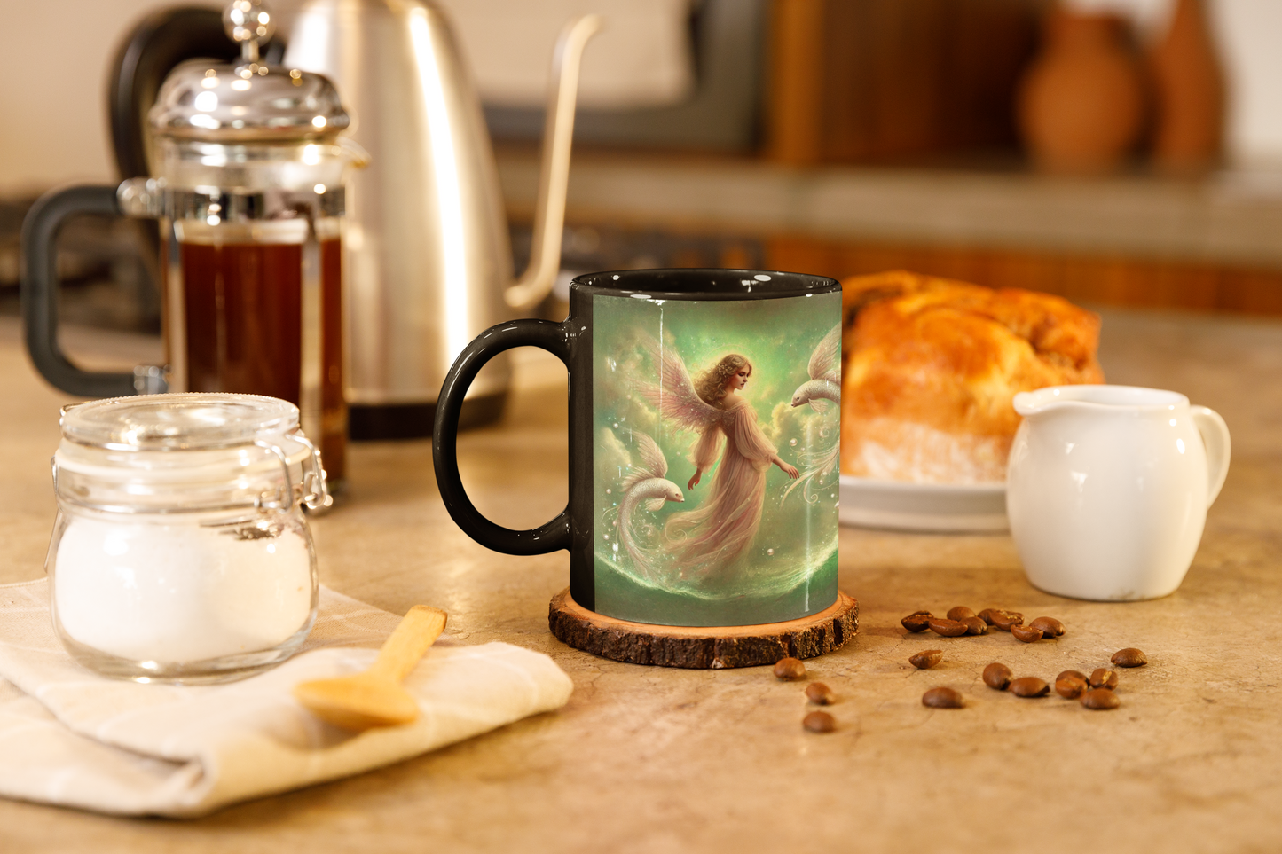 Pisces Zodiac Angel Mug