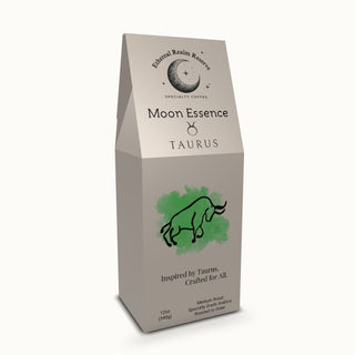 Taurus coffee – Moon Essence blend, Aura packaging by Ethereal Realm Reserve 