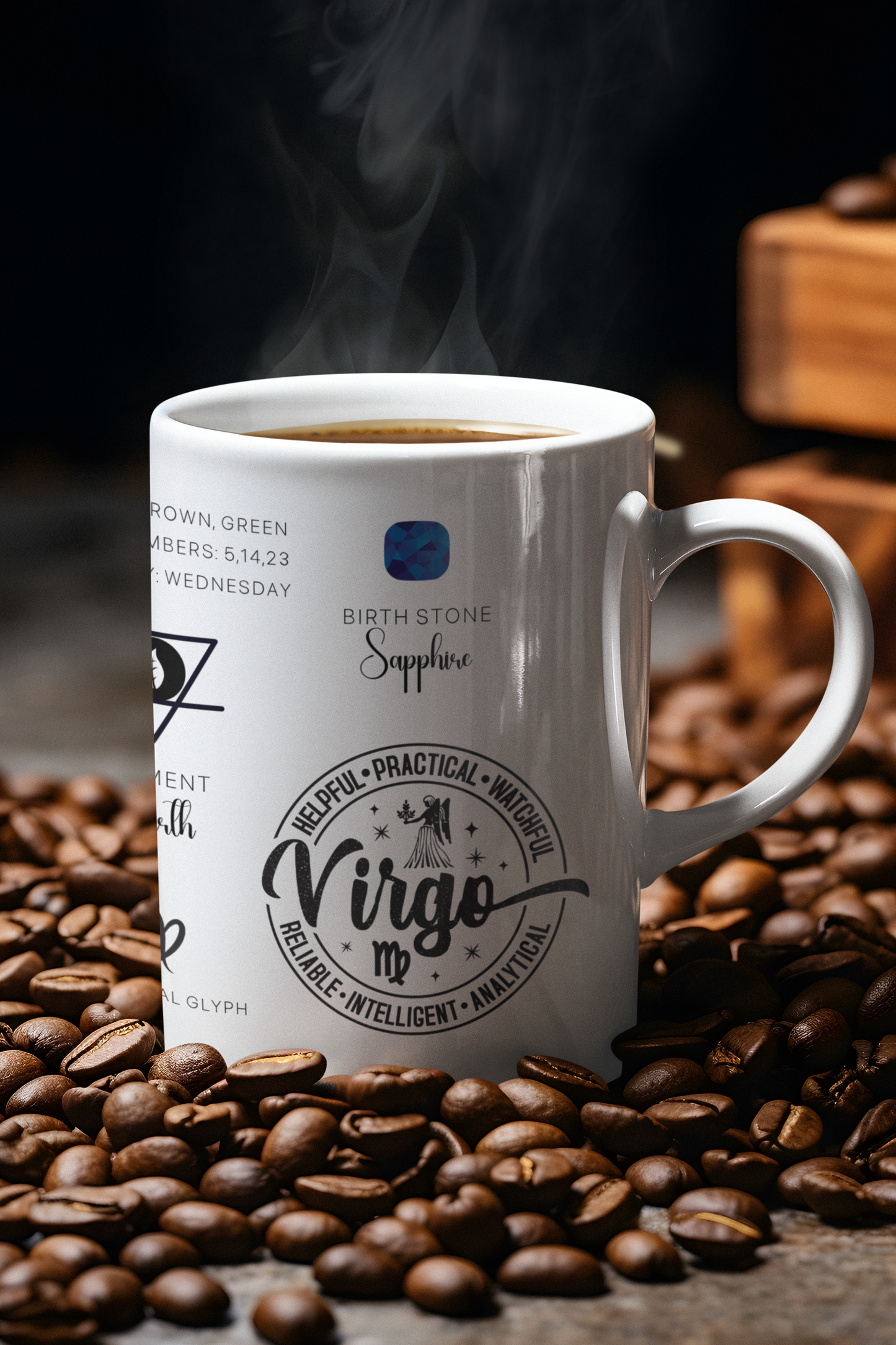 Virgo Zodiac Blueprint Mug