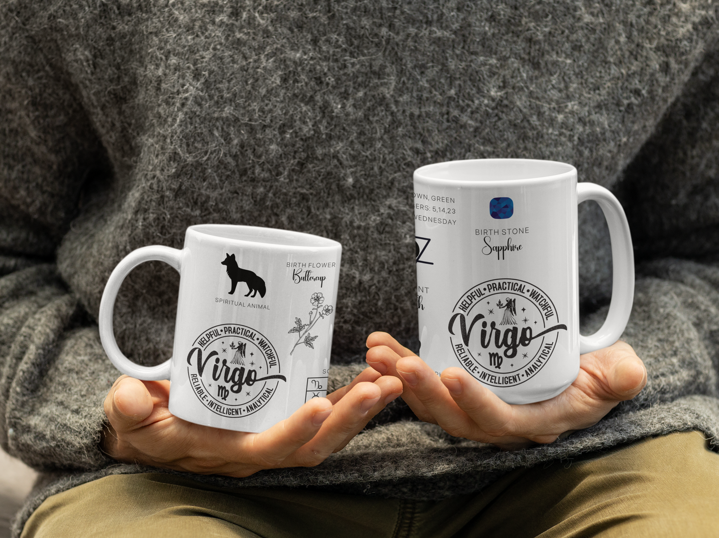 Virgo Zodiac Blueprint Mug