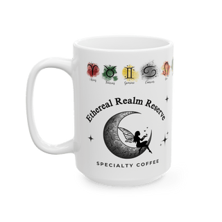 Ethereal Realm Reserve Angel Moon Watercolor Signs Mug