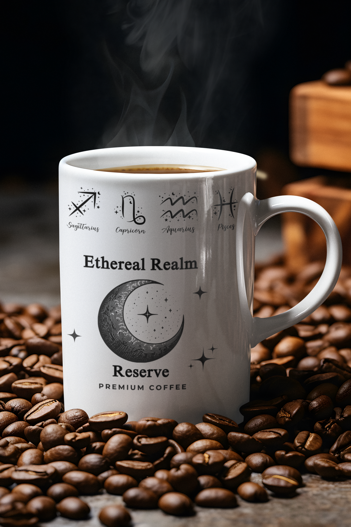 Ethereal Realm Reserve B&W Zodiac Signs Mug