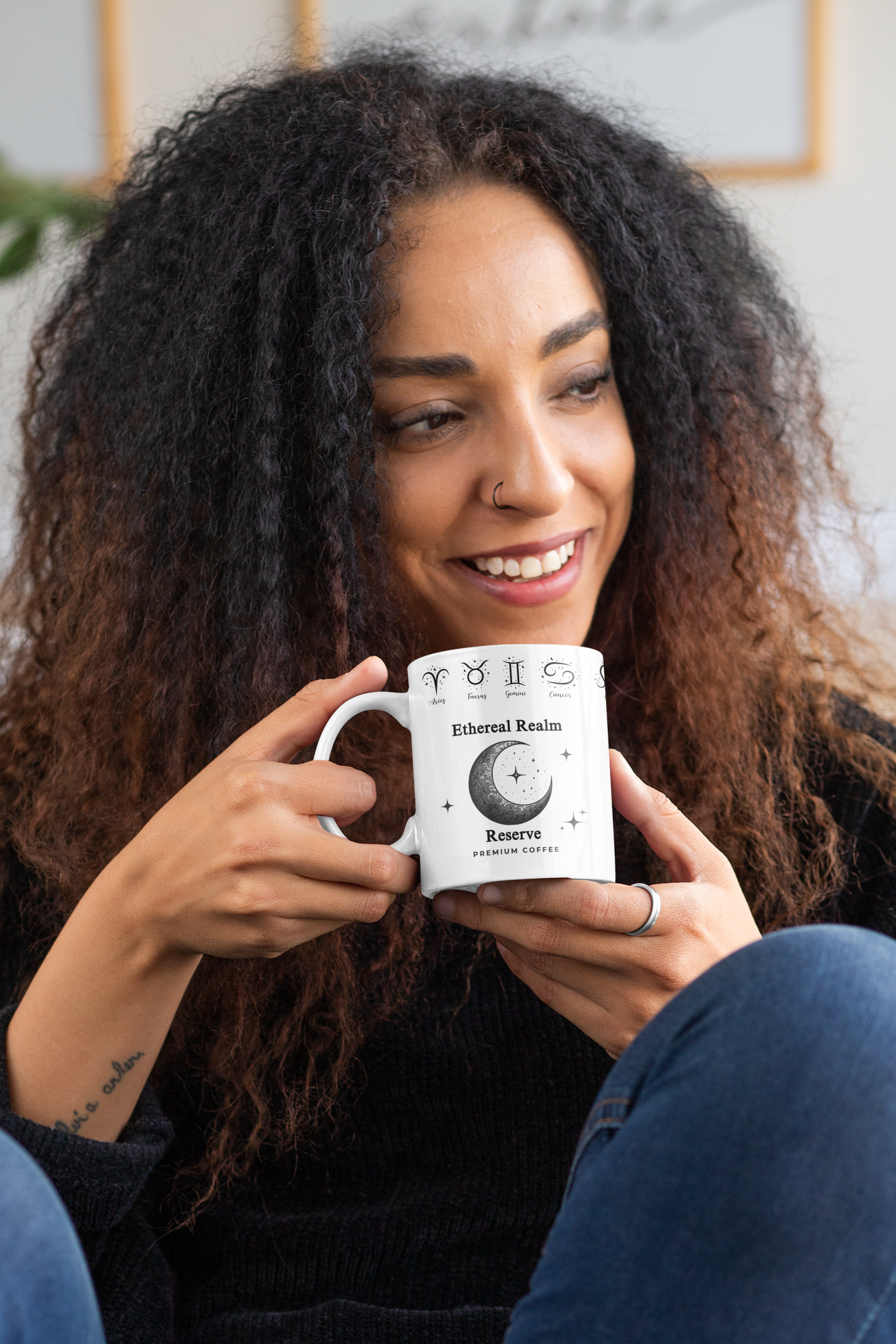 Ethereal Realm Reserve B&W Zodiac Signs Mug